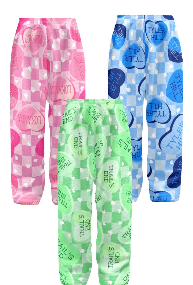 Heart Fuzzy Pajama Pants