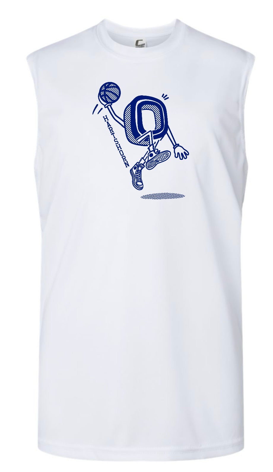Hooper White Sleeveless Dri-fit Tee