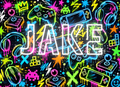 Cantiague Chromebook Decal 8 -Neon Gamer