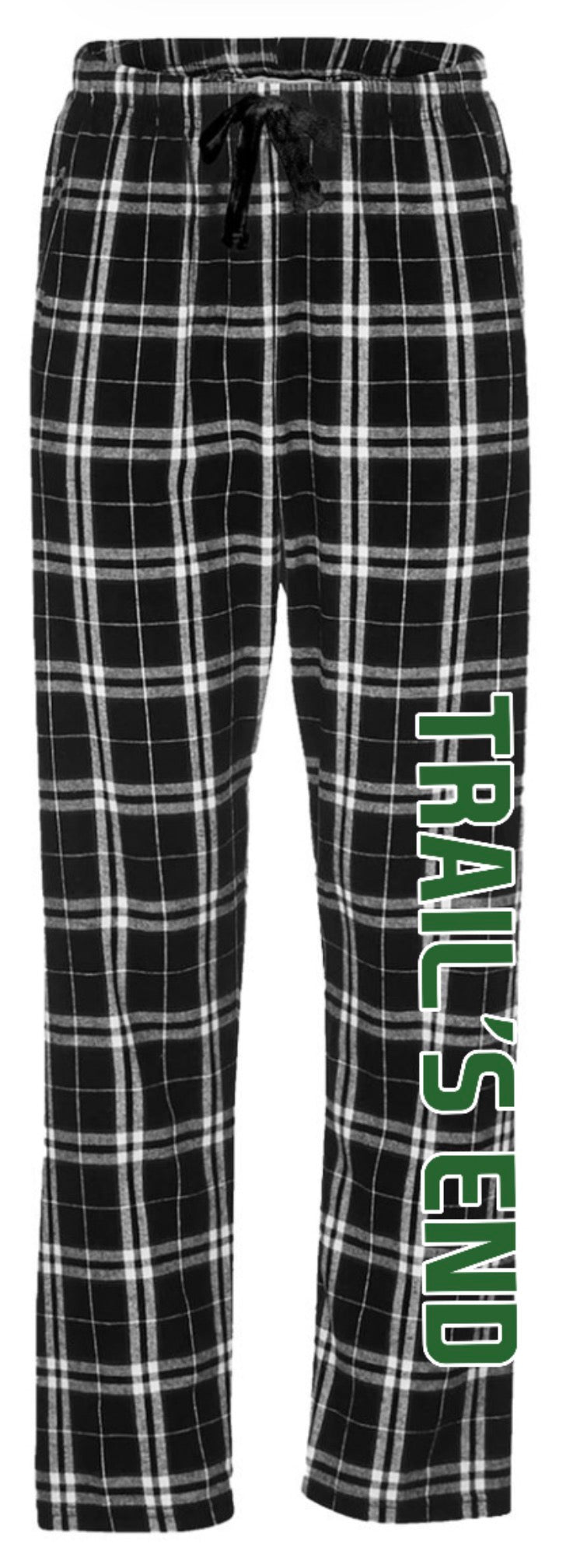 Plaid Pjs with Camp Name on Leg